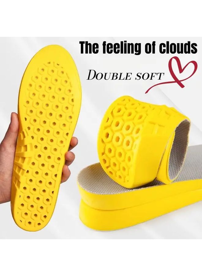 High Elasticity EVA Soft Mesh Running Insoles Anti Odor Size EU43 44 28cm 11in - Image 4